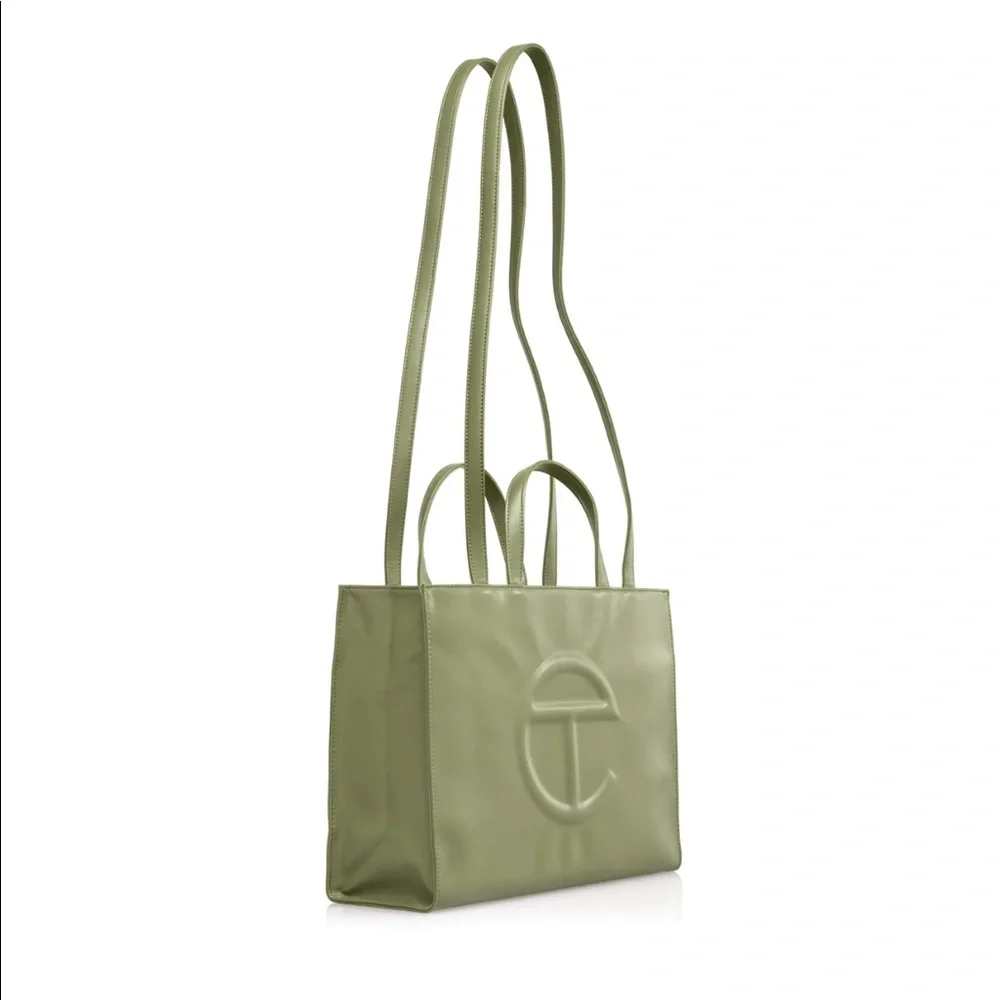 NWT Telfar Medium Shopping Bag - Drab - Picture 2 of 7